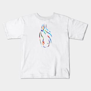 horse head - stylized and colorful Kids T-Shirt